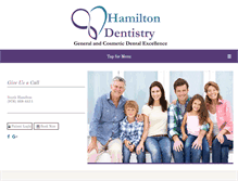 Tablet Screenshot of hamiltondentistry.net